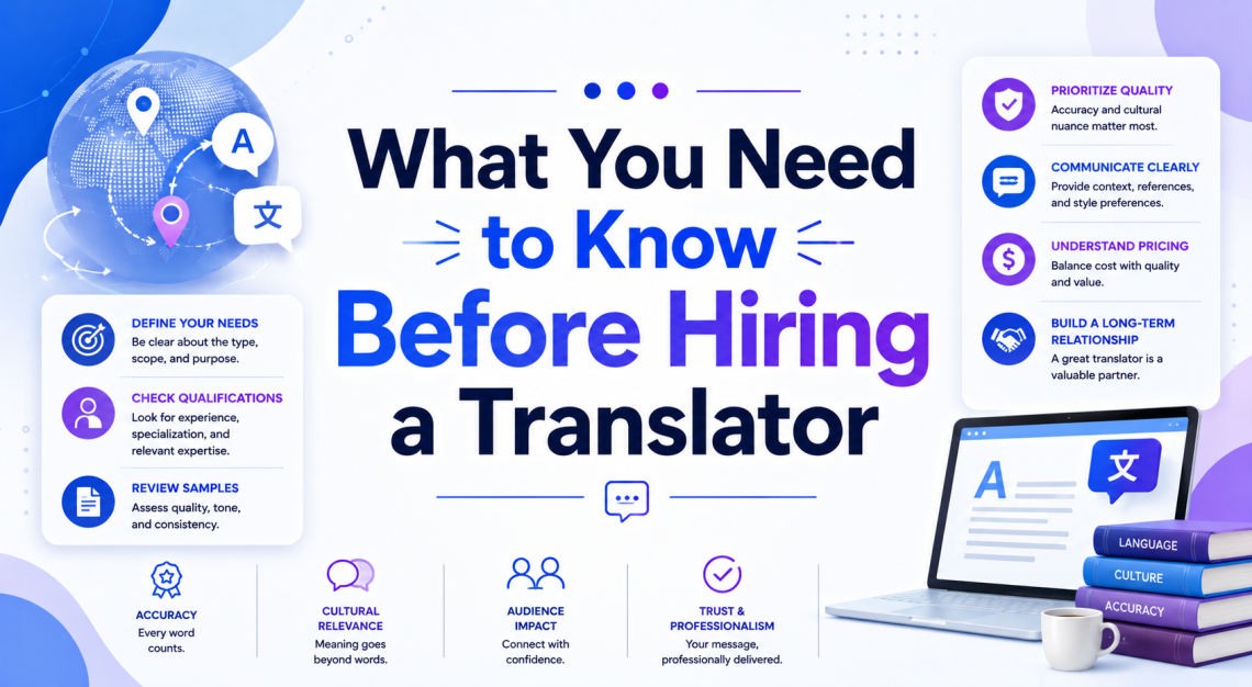What You Need to Know Before Hiring a Translator